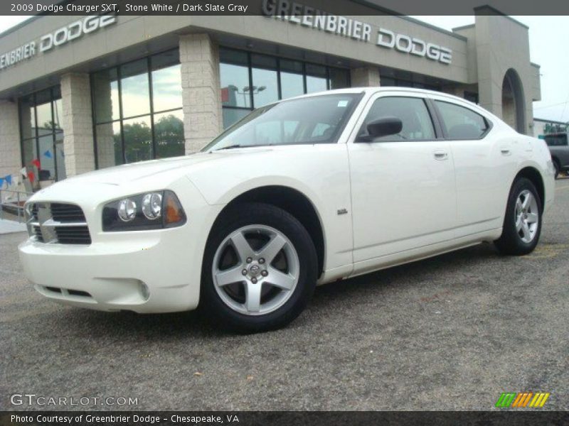 Stone White / Dark Slate Gray 2009 Dodge Charger SXT
