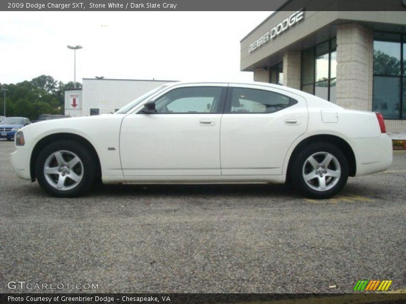 Stone White / Dark Slate Gray 2009 Dodge Charger SXT