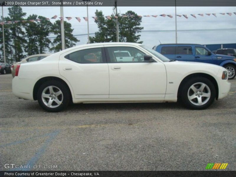Stone White / Dark Slate Gray 2009 Dodge Charger SXT