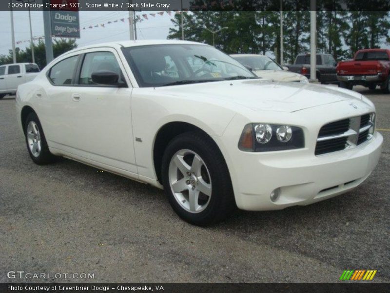 Stone White / Dark Slate Gray 2009 Dodge Charger SXT