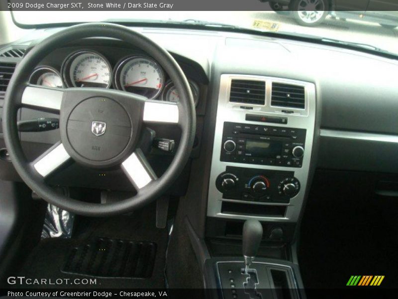 Stone White / Dark Slate Gray 2009 Dodge Charger SXT