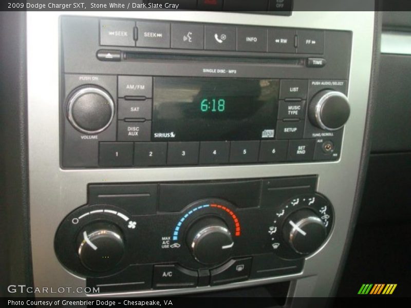 Stone White / Dark Slate Gray 2009 Dodge Charger SXT