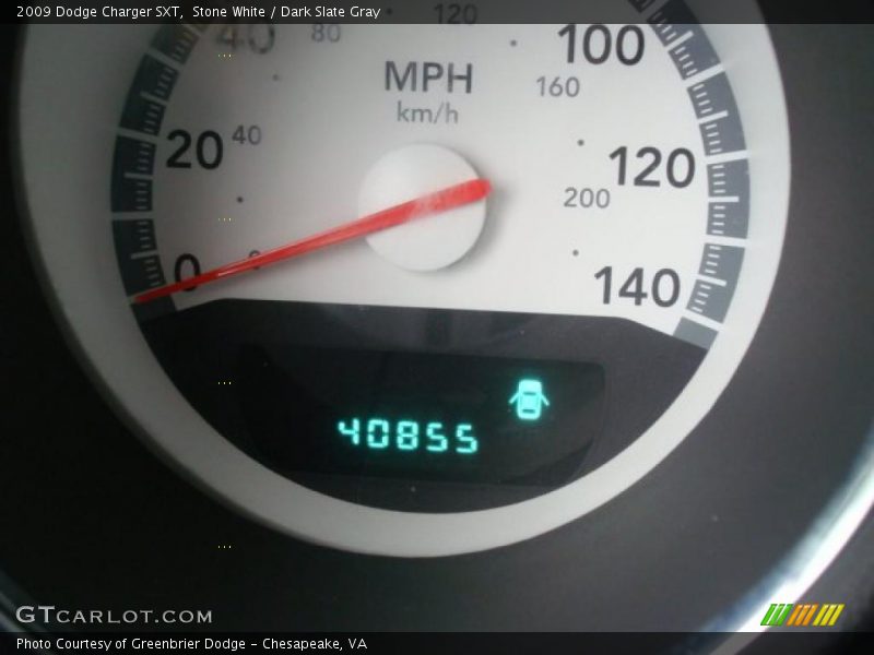 Stone White / Dark Slate Gray 2009 Dodge Charger SXT