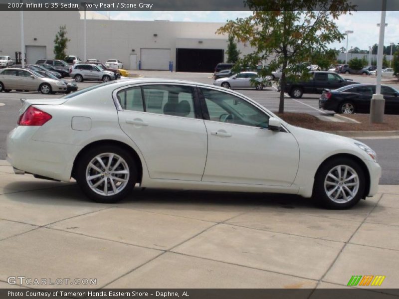 Ivory Pearl / Stone Gray 2007 Infiniti G 35 Sedan