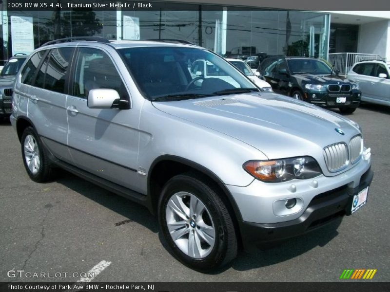 Titanium Silver Metallic / Black 2005 BMW X5 4.4i