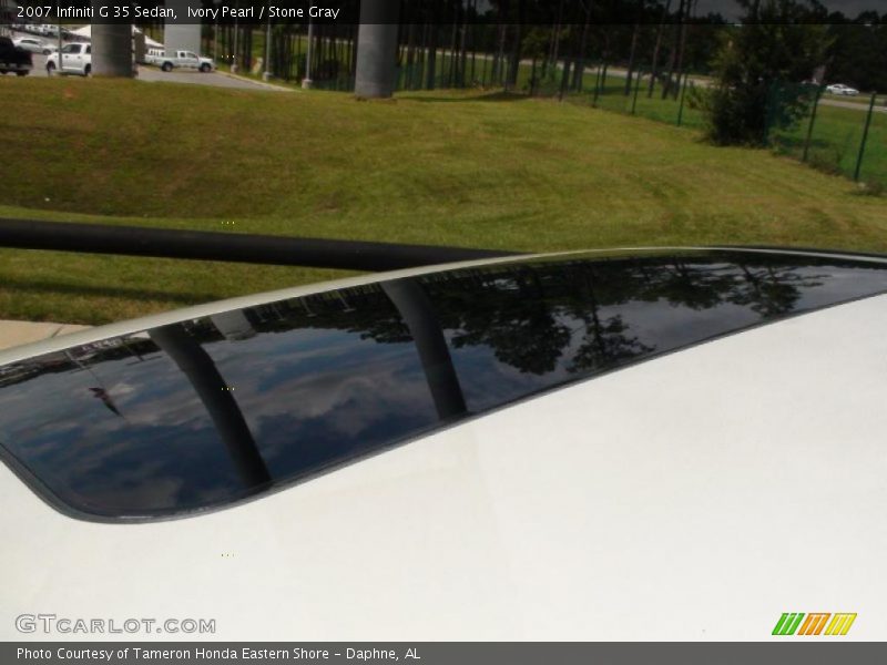 Ivory Pearl / Stone Gray 2007 Infiniti G 35 Sedan