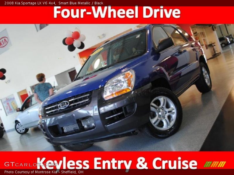 Smart Blue Metallic / Black 2008 Kia Sportage LX V6 4x4