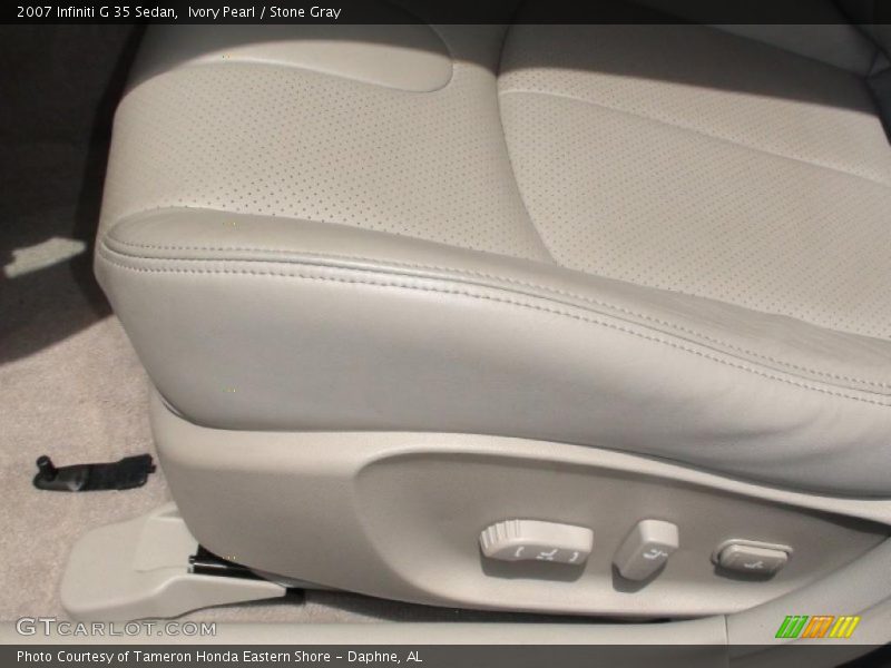 Ivory Pearl / Stone Gray 2007 Infiniti G 35 Sedan