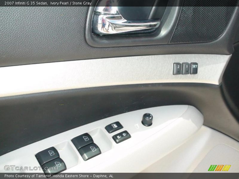 Ivory Pearl / Stone Gray 2007 Infiniti G 35 Sedan
