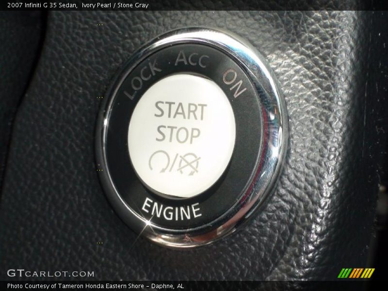 Ivory Pearl / Stone Gray 2007 Infiniti G 35 Sedan