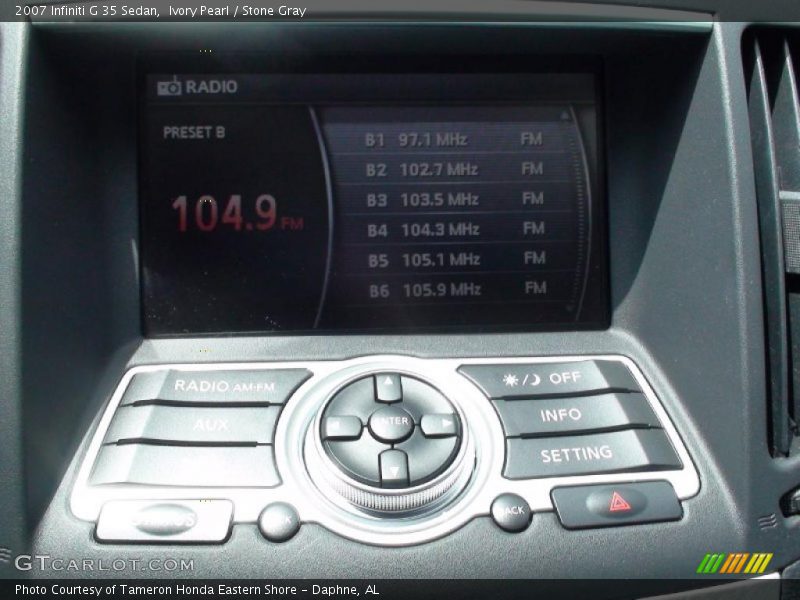 Ivory Pearl / Stone Gray 2007 Infiniti G 35 Sedan