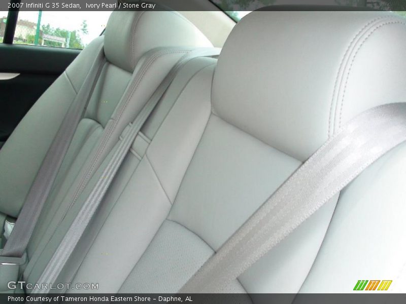Ivory Pearl / Stone Gray 2007 Infiniti G 35 Sedan
