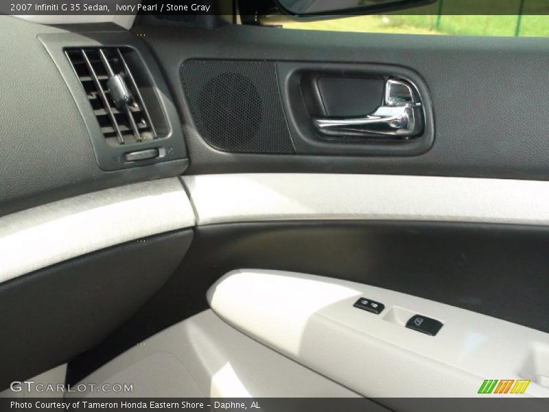 Ivory Pearl / Stone Gray 2007 Infiniti G 35 Sedan