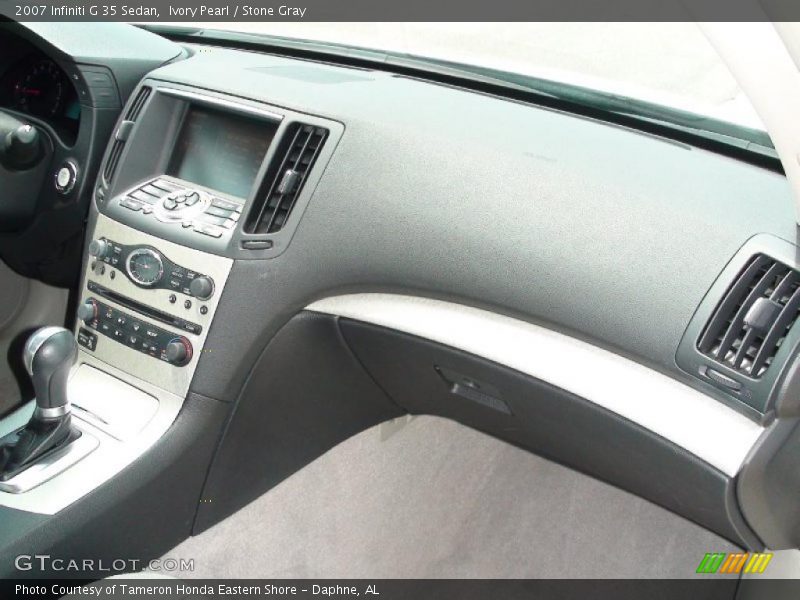 Ivory Pearl / Stone Gray 2007 Infiniti G 35 Sedan