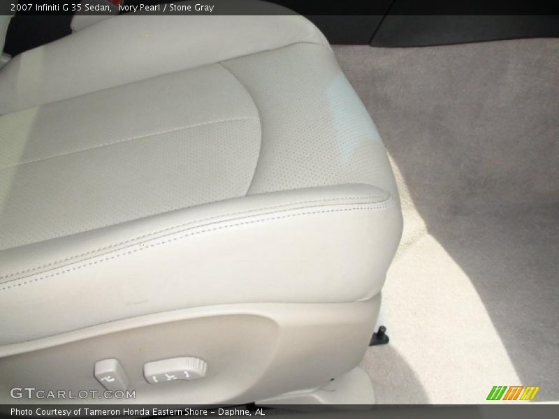 Ivory Pearl / Stone Gray 2007 Infiniti G 35 Sedan