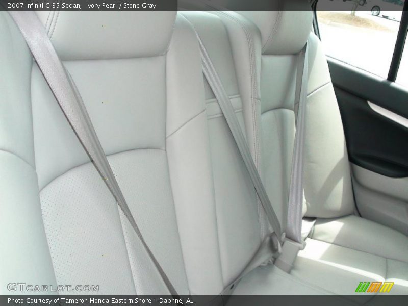 Ivory Pearl / Stone Gray 2007 Infiniti G 35 Sedan