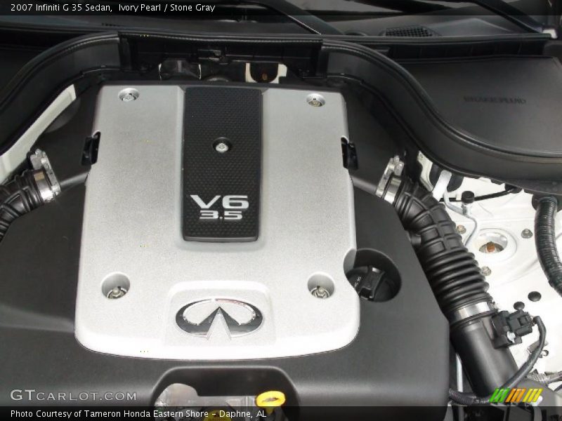 Ivory Pearl / Stone Gray 2007 Infiniti G 35 Sedan