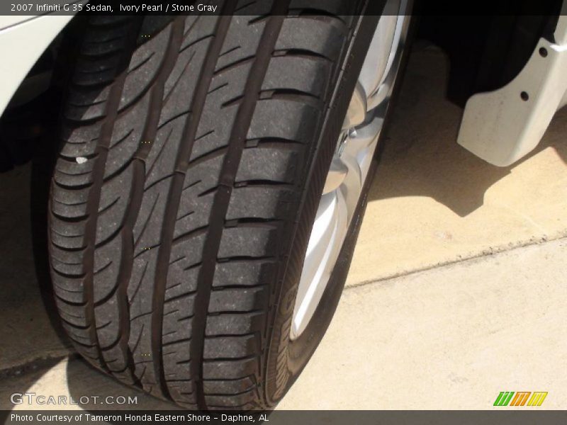 Ivory Pearl / Stone Gray 2007 Infiniti G 35 Sedan