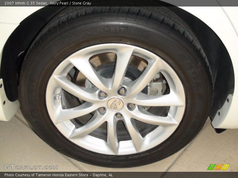Ivory Pearl / Stone Gray 2007 Infiniti G 35 Sedan