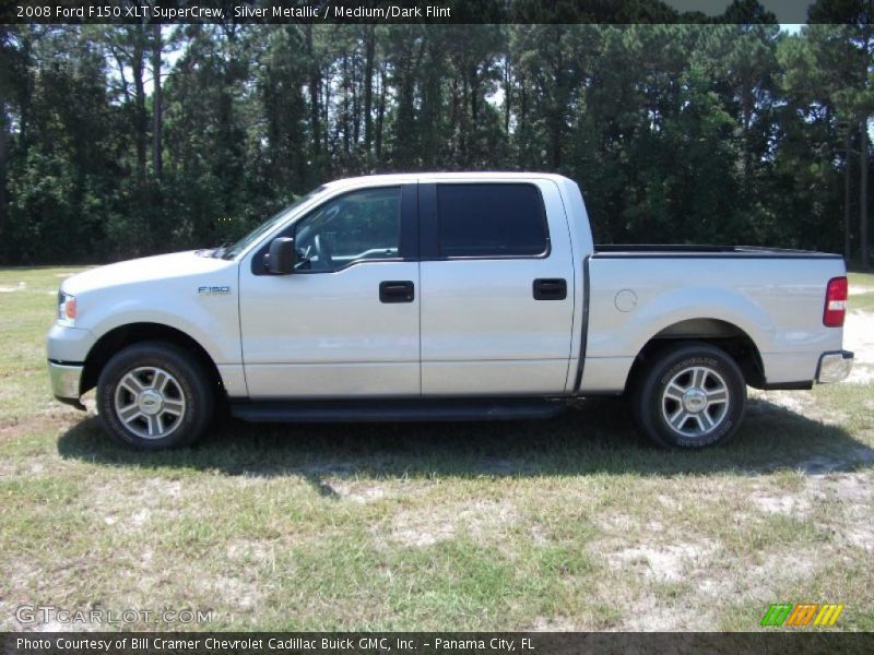 Silver Metallic / Medium/Dark Flint 2008 Ford F150 XLT SuperCrew