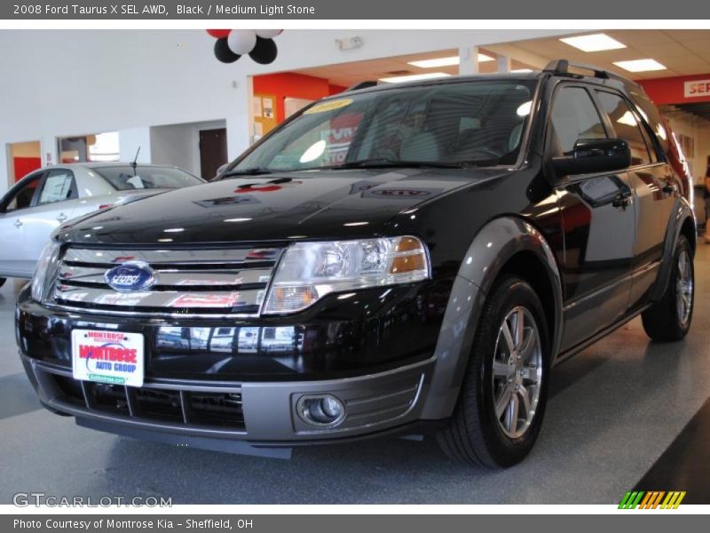 Black / Medium Light Stone 2008 Ford Taurus X SEL AWD