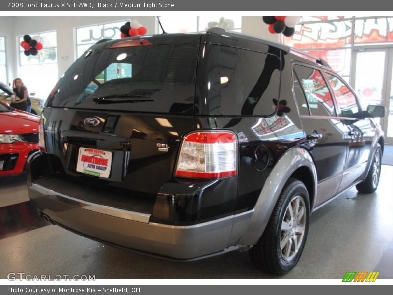 Black / Medium Light Stone 2008 Ford Taurus X SEL AWD