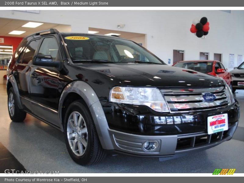 Black / Medium Light Stone 2008 Ford Taurus X SEL AWD