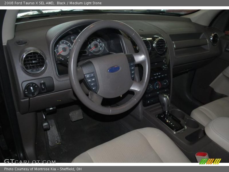Black / Medium Light Stone 2008 Ford Taurus X SEL AWD