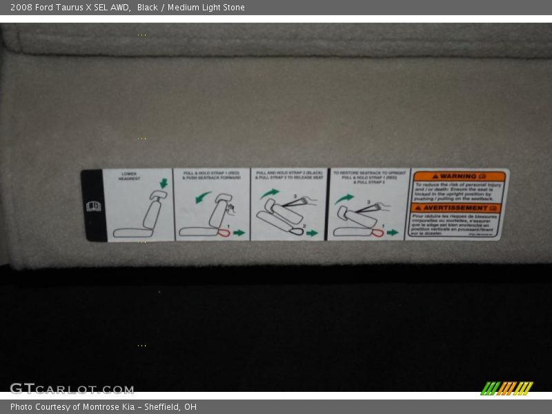 Black / Medium Light Stone 2008 Ford Taurus X SEL AWD