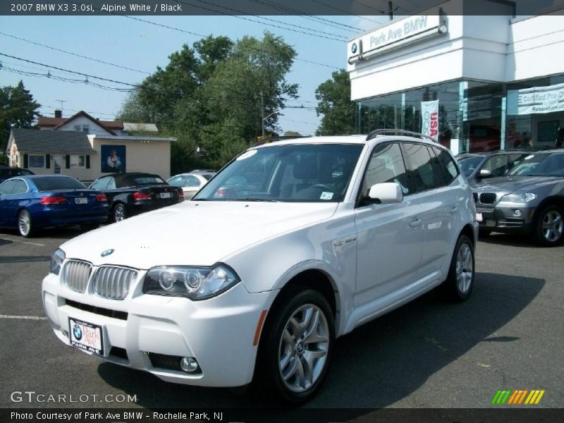 Alpine White / Black 2007 BMW X3 3.0si