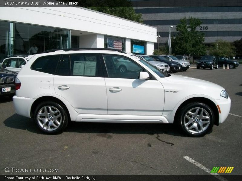 Alpine White / Black 2007 BMW X3 3.0si