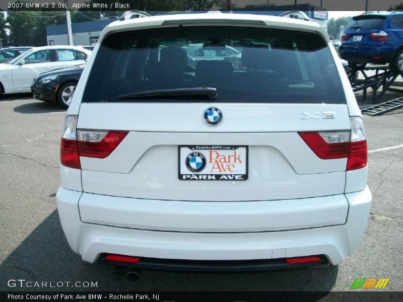 Alpine White / Black 2007 BMW X3 3.0si