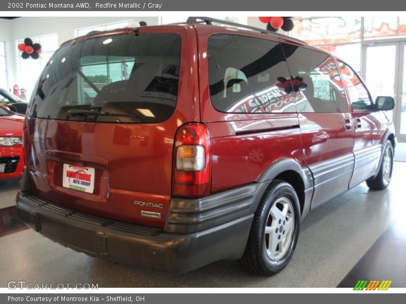 Redfire Metallic / Gray 2002 Pontiac Montana AWD