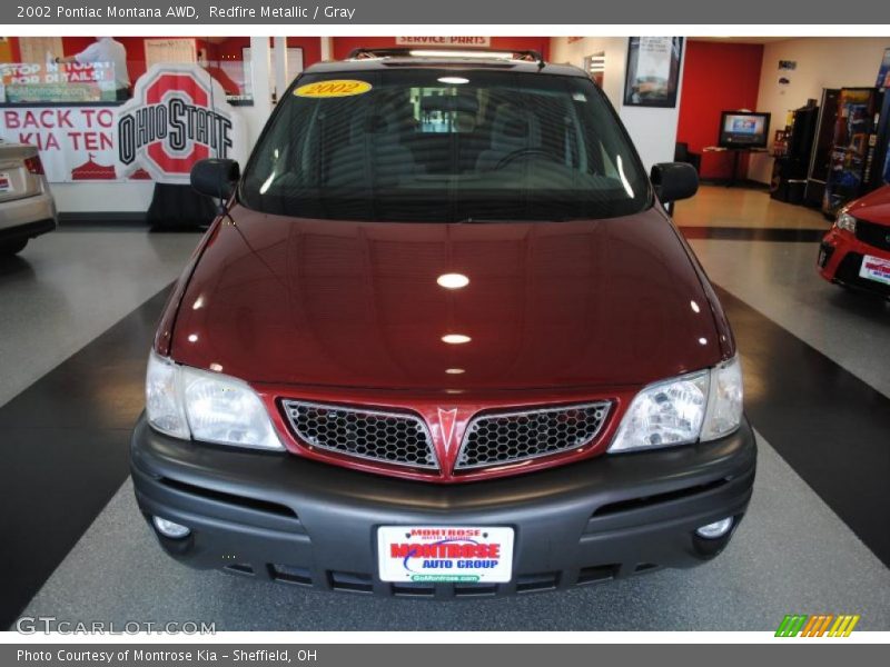 Redfire Metallic / Gray 2002 Pontiac Montana AWD
