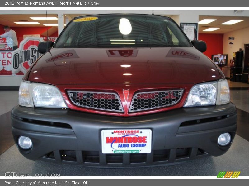 Redfire Metallic / Gray 2002 Pontiac Montana AWD