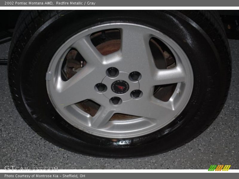 Redfire Metallic / Gray 2002 Pontiac Montana AWD