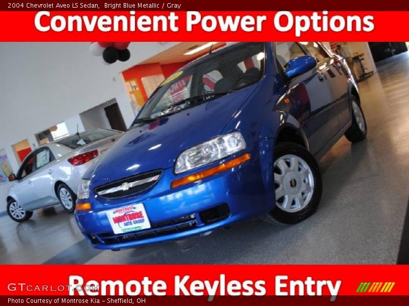 Bright Blue Metallic / Gray 2004 Chevrolet Aveo LS Sedan