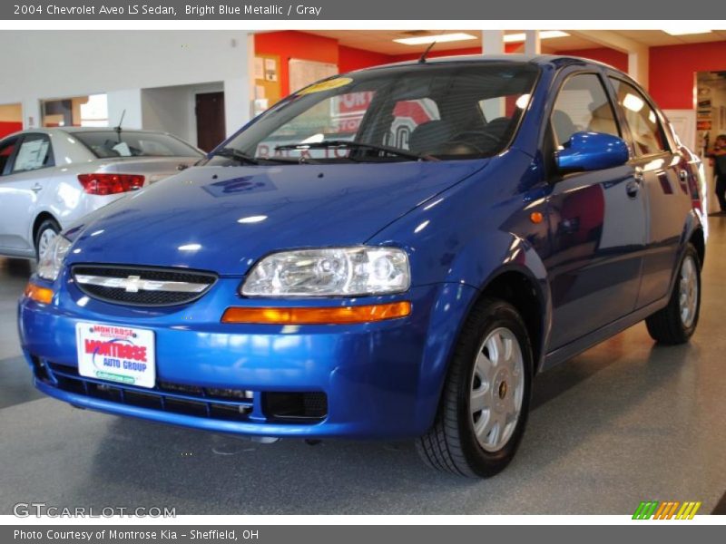 Bright Blue Metallic / Gray 2004 Chevrolet Aveo LS Sedan