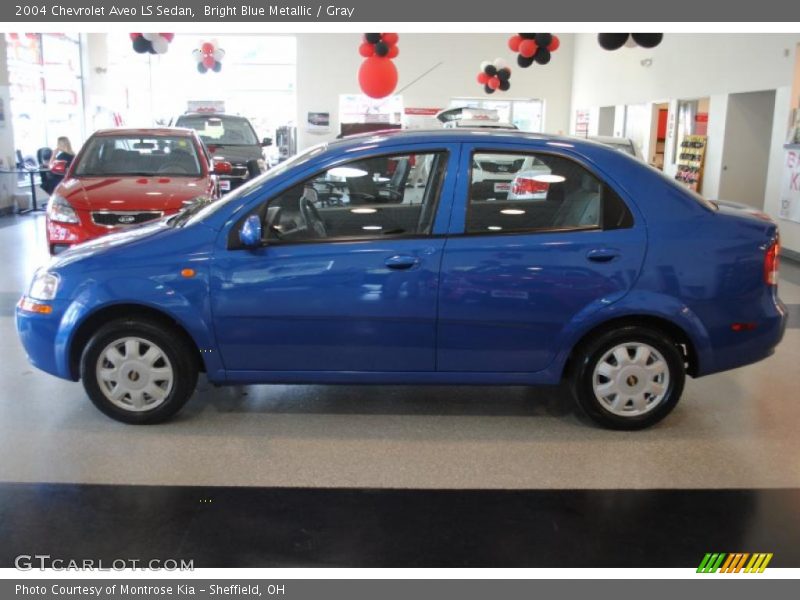 Bright Blue Metallic / Gray 2004 Chevrolet Aveo LS Sedan