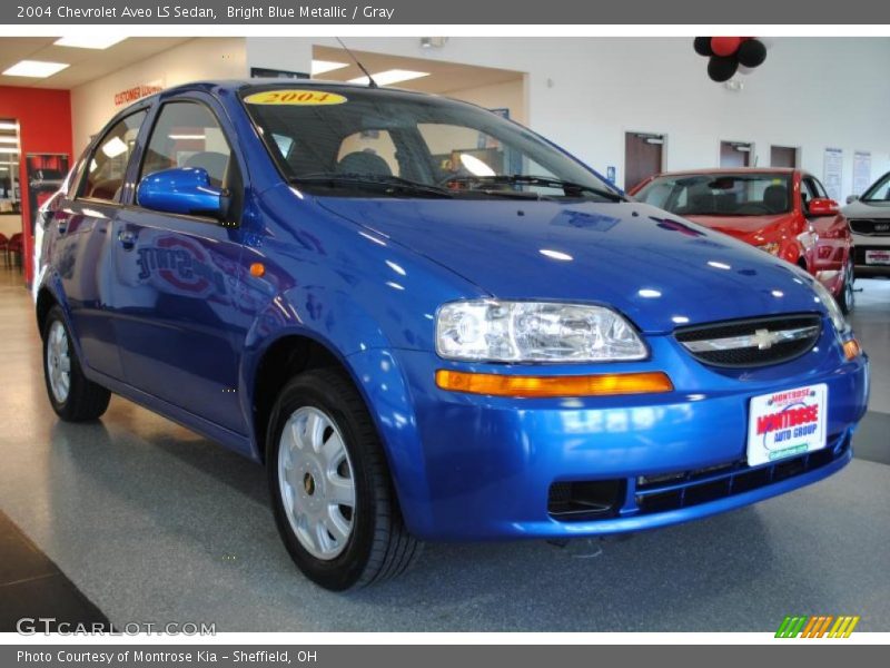 Bright Blue Metallic / Gray 2004 Chevrolet Aveo LS Sedan