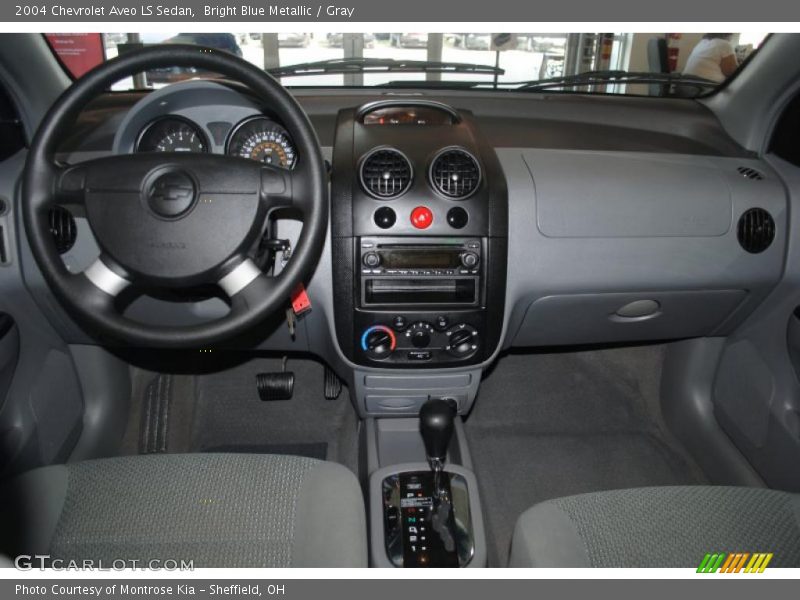 Bright Blue Metallic / Gray 2004 Chevrolet Aveo LS Sedan
