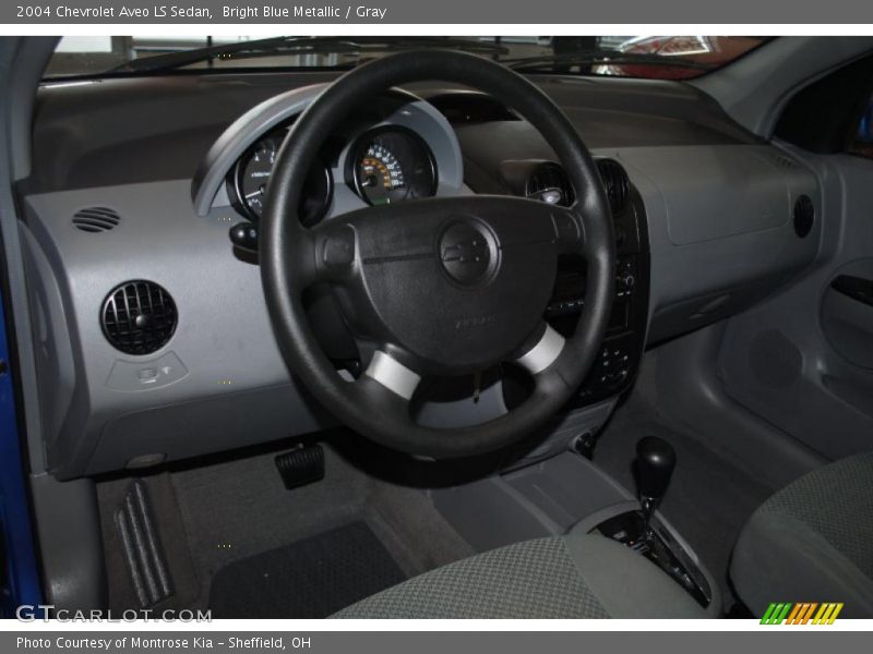 Bright Blue Metallic / Gray 2004 Chevrolet Aveo LS Sedan