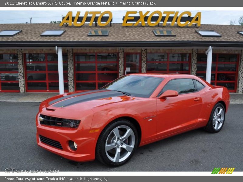 Inferno Orange Metallic / Inferno Orange/Black 2011 Chevrolet Camaro SS/RS Coupe