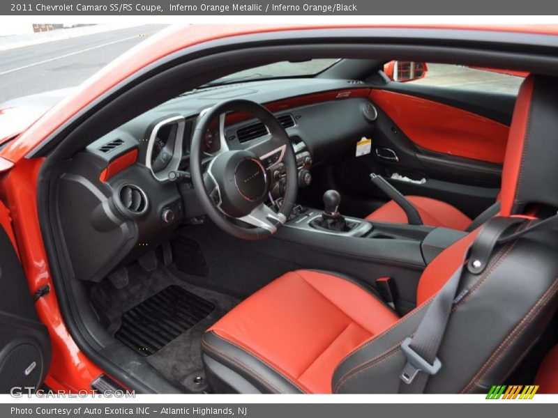 Inferno Orange Metallic / Inferno Orange/Black 2011 Chevrolet Camaro SS/RS Coupe