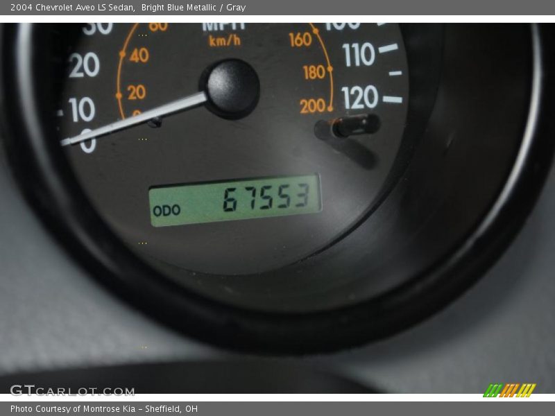 Bright Blue Metallic / Gray 2004 Chevrolet Aveo LS Sedan