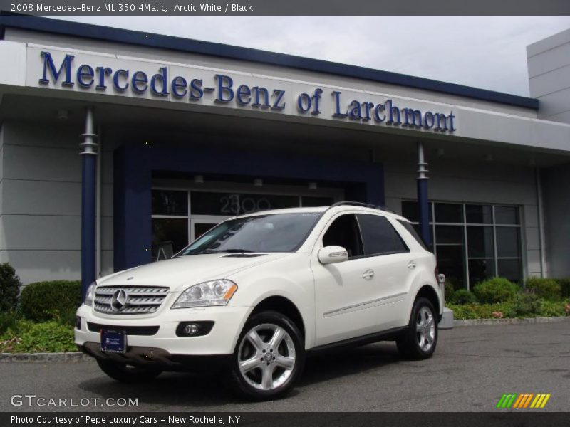 Arctic White / Black 2008 Mercedes-Benz ML 350 4Matic