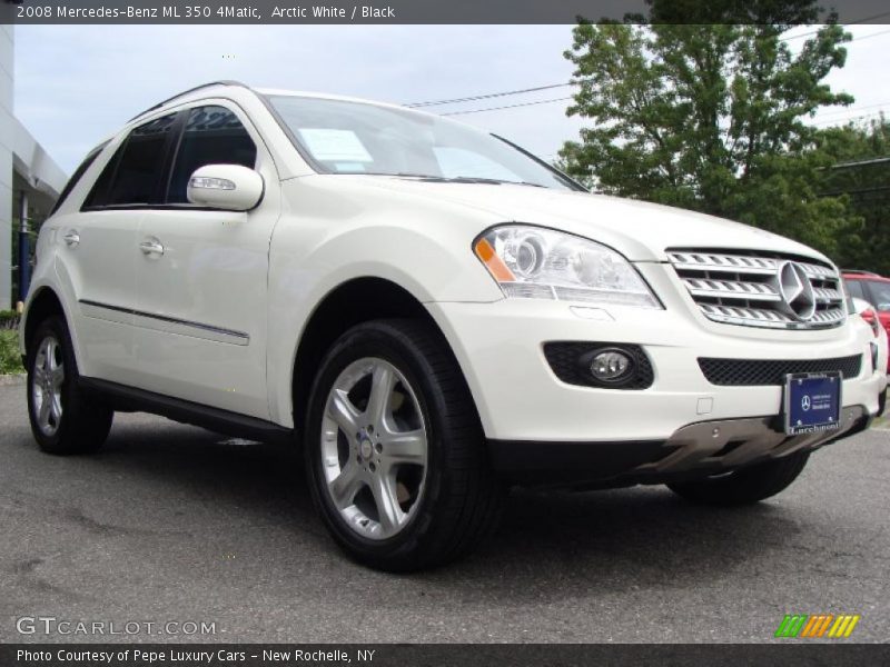 Arctic White / Black 2008 Mercedes-Benz ML 350 4Matic