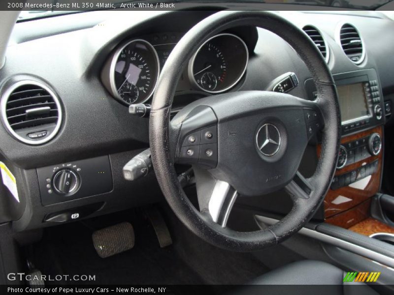 Arctic White / Black 2008 Mercedes-Benz ML 350 4Matic