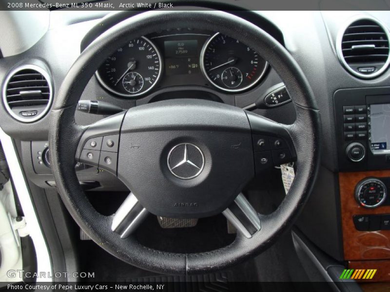 Arctic White / Black 2008 Mercedes-Benz ML 350 4Matic