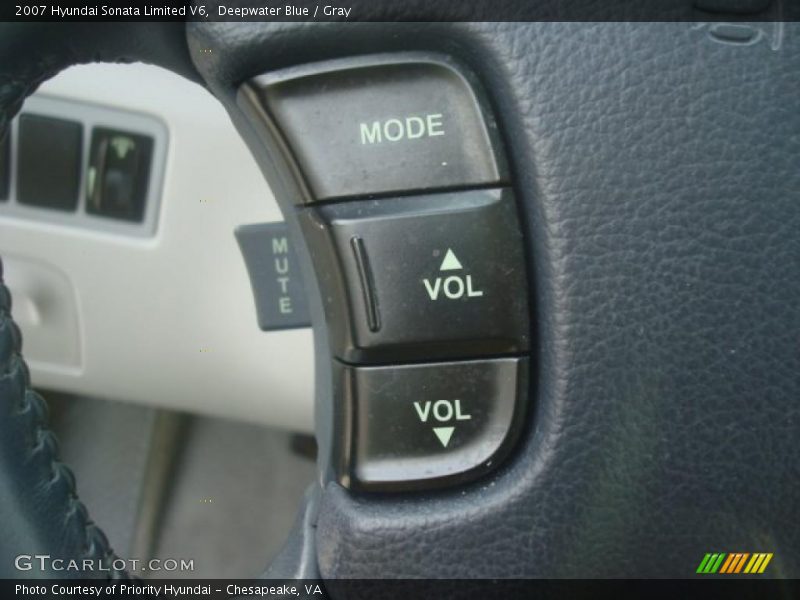 Deepwater Blue / Gray 2007 Hyundai Sonata Limited V6
